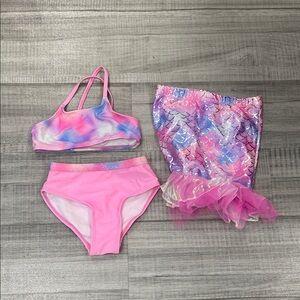 Pink and Purple Kids Swim Bikini Set